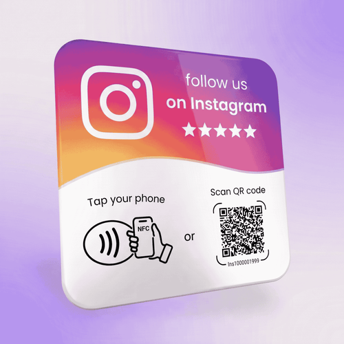 Placa de reseñas Instagram